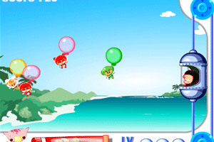 《小黑花花射擊氣球人》