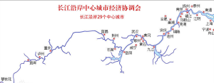 長江經濟帶示意圖
