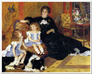 《夏爾潘蒂埃夫人和她的孩子》1878 年，153.7 x 190.2 cm，美國紐約大都會美術館。