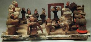 彩繪陶樂舞雜技俑