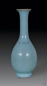 天藍釉四棱瓶 天藍釉四棱瓶