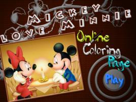 米奇和米妮填顏色 米奇和米妮填顏色