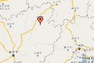 （圖）葡萄鎮在廣西壯族自治區內位置