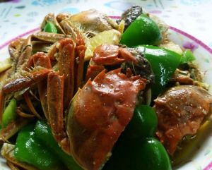 燈椒炒毛蟹 燈椒炒毛蟹