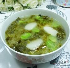 雪菜蠶豆湯