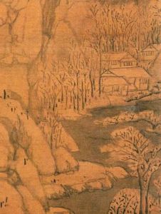 元黃公望九峰雪霽圖