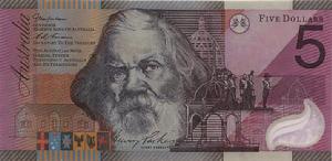 澳元澳大利亞元2001年版5面值