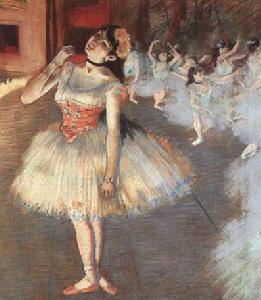 19世紀法國德加的色粉畫《芭蕾舞女》