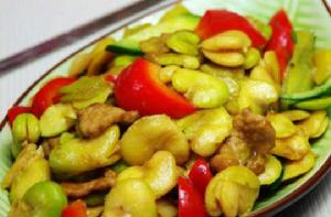 肉炒蠶豆 肉炒蠶豆