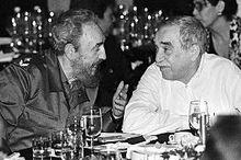 2003年古巴雪茄節晚宴上與卡斯楚交談