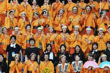 最多可達150人的演出團體相當壯觀