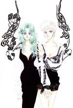 美戰原畫集3中的天王遙和海王滿