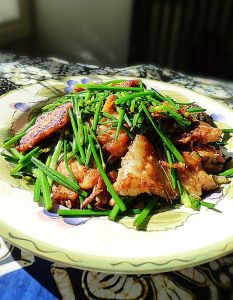 三文魚骨韭菜花