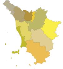 托斯卡納大區下十個省