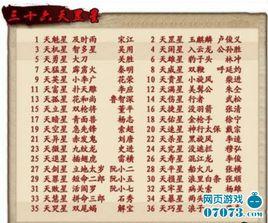 三十六天罡星 三十六天罡星