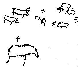 交嘮呵道岩畫 交嘮呵道岩畫