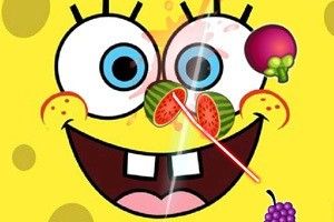 海綿寶寶削水果 海綿寶寶削水果