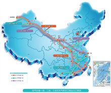 一、二、三線天燃氣管道工程走向示意圖