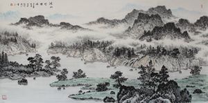 新金陵畫派山水畫家李學明（李小明） 國畫