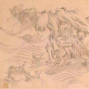 顧繡十六應真冊