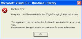 runtime error