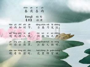 春夜喜雨 春夜喜雨