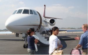 劉濤乘坐的私人飛機