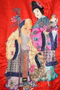 清代刺繡福祿壽 清代刺繡福祿壽