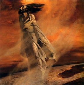 《國魂——屈原頌》油畫