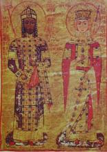 手稿畫像，曼努埃爾一世與安條克的瑪麗