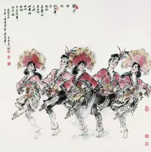 《高山族舞蹈》 陳玉先 繪