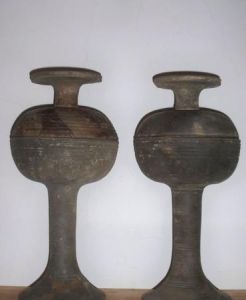 戰國磨劃紋陶豆