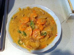 泰式紅咖喱燴大蝦