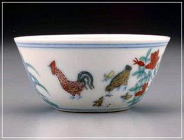 明成化鬥彩雞缸杯 明成化鬥彩雞缸杯