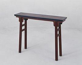 明烏木邊花梨心條案 明烏木邊花梨心條案