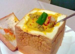 咖喱牛腩拌法棍麵包 咖喱牛腩拌法棍麵包