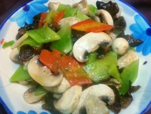 炒蘑菇萵筍 炒蘑菇萵筍