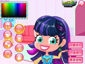 小美女的彩虹頭髮