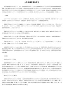 大學生社會調查報告 大學生社會調查報告