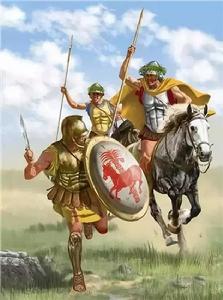 追殺迦太基人的希臘騎兵