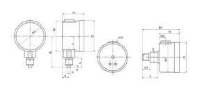 充油耐震壓力表 充油耐震壓力表