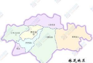 林芝地區行政圖