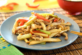 雙菇燴兔絲 雙菇燴兔絲