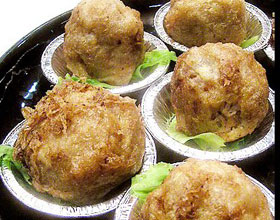 炸蝦蓉豆腐丸子