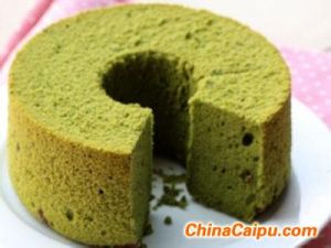 抹茶蜜豆貝印戚風蛋糕