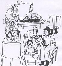 遼代宴飲圖(壁畫)