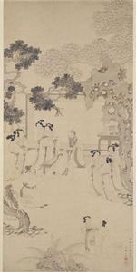 尤求紅拂圖軸 尤求紅拂圖軸