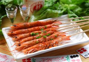 串烤肉蝦