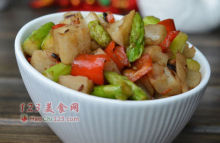 豉香蘆筍藕丁 豉香蘆筍藕丁