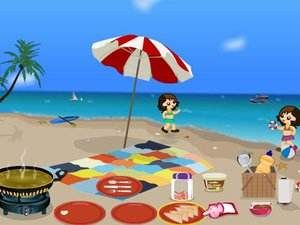 海灘製作蘋果派 海灘製作蘋果派